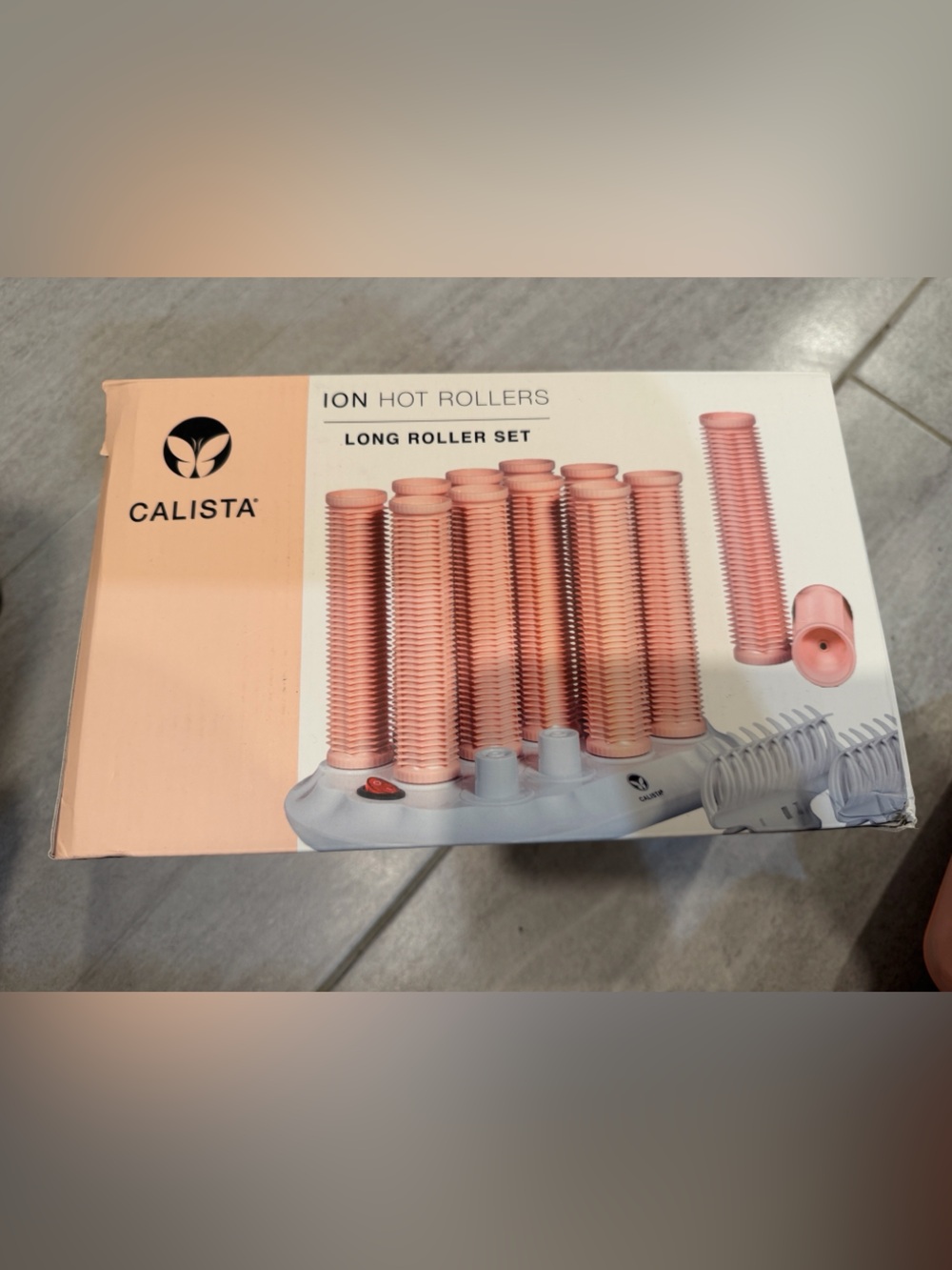 Calista Ion Hot Rollers Long Roller Set Pink Hair Roller Set NWT